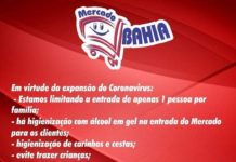 Mercado Bahia comunica clientes e amigos sobre atendimento