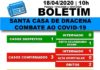 Santa Casa informa através de Boletim como estão os casos de Coronavírus em Dracena