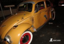 Carro e moto colidem no centro de Dracena no inicio da noite