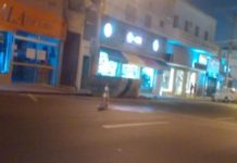 Cuidado, perigo: Mancha de óleo em avenida no centro da cidade