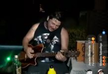 Cantor Tupiense Nando Peres apresentou sua LIVE nesta terça-feira