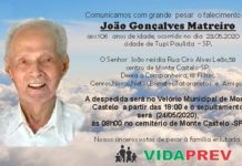 Falecimento 23/05/20