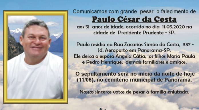 Falecimentos 11/05/20