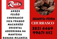 Rool’s Restaurante atendendo no sistema Delivery, ligue e faça sua encomenda