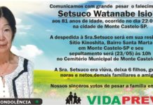 Falecimentos 23/05/20