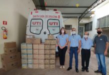 Os dois Rotarys de Dracena doam juntos mais de 20 mil reais em EPIs para a Santa Casa
