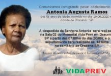 Falecimento 29/06/20