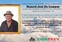 Falecimento 14/06/20