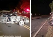 Mulher fica ferida em colisão envolvendo dois veículos SP-294, no município de Iacri