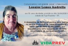 Falecimentos 20/06/20