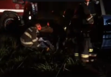 Caminhonete capotou na SP-294 no trecho entre Dracena e Junqueirópolis