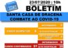 Boletim atualizado da COVID-19 da Santa Casa de Dracena 23/07/20