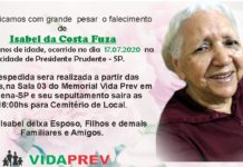 Falecimentos 18/07/20