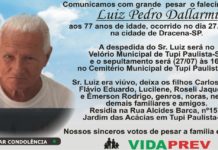 Falecimento 27/07/20