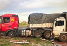 Acidente envolvendo dois caminhões pesados deixa um motorista ferido pela SP-425