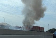 Caminhão pega fogo na Raposo Tavares em Venceslau