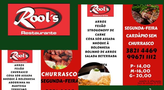 Rool’s Restaurante atendendo no sistema Delivey