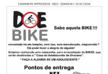 Neste sábado (8) serão entregues as Bicicletas da campanha “DOE BIKE”