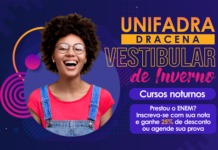 Vestibular de Inverno dos cursos noturnos Unifadra/Fundec Dracena: últimos dias para inscrições