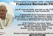 Falecimentos 17/08/20