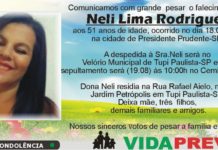 Falecimentos 19/08/20