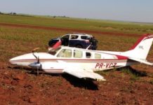 Avião com drogas avaliadas em R$ 12 milhões que foi obrigado pela FAB a pousar em Três Lagoas é interceptado