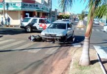Jovem morre em acidente entre moto e carro no centro de Castilho