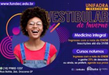 Reta final: últimas semanas de inscrições para o Vestibular de Inverno da Unifadra/Fundec Dracena