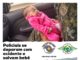 Policiais Militares Ambientais socorrem bebê que estava em veículo envolvido em acidente
