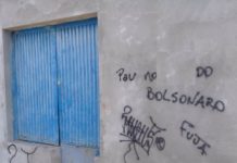 Polícia Militar flagra indivíduo pichando muro da casa do padre
