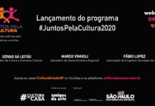 Secretaria de Cultura e Economia Criativa lança chamadas públicas para o #JuntospelaCultura 2020