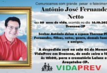 Falecimentos 14/10/20