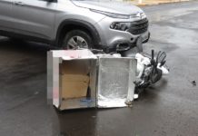 Acidente entre moto e veículo na Presidente Vargas em Dracena