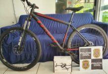 Polícia Civil apreende bicicleta e drone em imóvel alvo de mandado de busca em Dracena.