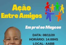 Ação entre amigos em prol ao Maycon acontece amanhã