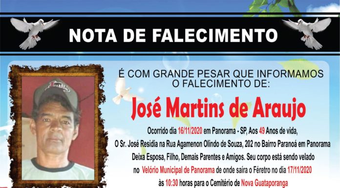 Falecimentos 17/11/20