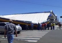Cobertura de Posto de Combustíveis desabou em Junqueirópolis