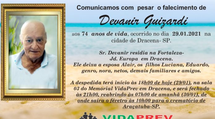 Falecimentos 29/01/21