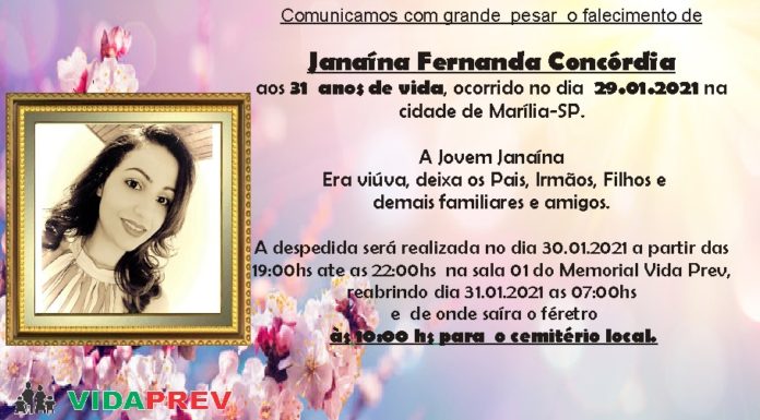 Falecimentos 30/01/21