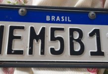 Placa de veículo foi encontrada em Rua do Jardim Alvorada