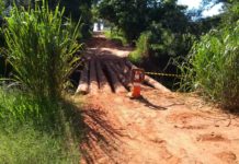 Sitiantes reclamam que Prefeitura começou mas não terminou o serviço de Ponte