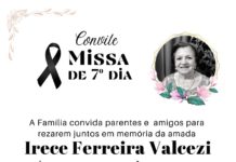 Convite para Missa de Sétimo Dia on line