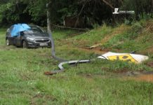 Acidente na SP-294 em Dracena envolvendo veículo, teve apenas danos materiais