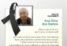 Falecimentos 20/03/21