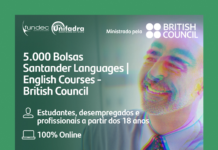 Santander e British Council oferecem 5 mil bolsas de inglês para estudantes