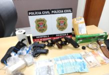 Polícia Civil prende suspeito de posse de armas, tráfico de Drogas e agiotagem em Dracena