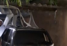 Veículo pega fogo em garagem de residência de Dracena