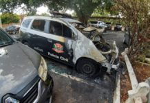 Viaturas da Polícia Civil são danificadas em incêndio em pátio de delegacia em Dracena