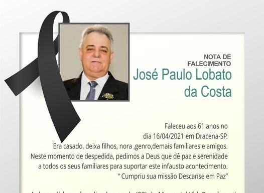Falecimentos 16/04/21