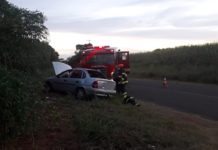 Mulher capota veículo na vicinal que liga Dracena a Jaciporã